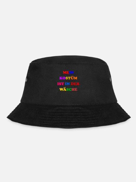 Karneval Kostüm Damen Geschenk Fasching Fastnacht - Bucket Hat - Schwarz