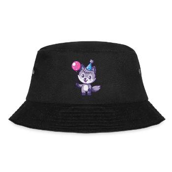 Wolf Birthday Baby - Bucket Hat - black - Front - Lela (165cm)