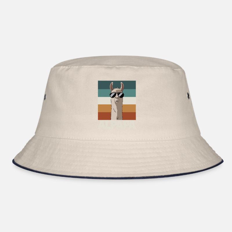 Dad Alpaca Dad Funny Llama Father's Day Gift Bucket Hat