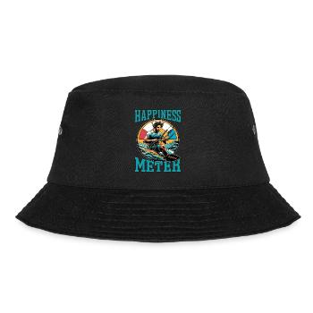 Kiteboarding Happiness Meter Water Sports Surfing - Bucket Hat - Schwarz - Vorne - Lela (165cm)