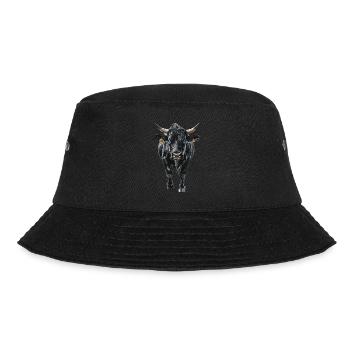 Kuh - Bucket Hat - Schwarz - Vorne - Lela (165cm)