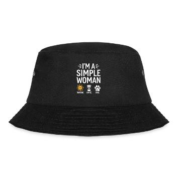 I'm a simple woman like sunshine dogs & coffee - Bucket Hat - black - Front - Lela (165cm)