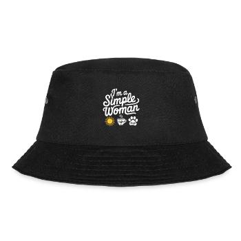 I'm a simple woman like sunshine dogs & coffee - Bucket Hat - black - Front - Lela (165cm)