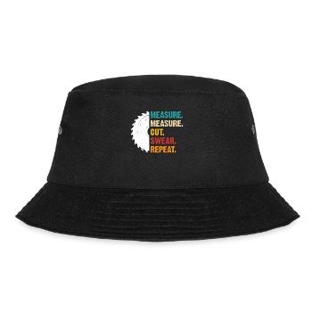 Tischler Schreiner Zimmermann Handwerker Geschenk - Bucket Hat - Schwarz - Vorne - Lela (165cm)