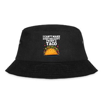 Taco Mexico Salsa Delicious Fast Food Happy Tortilla - Bucket Hat - black - Front - Lela (165cm)