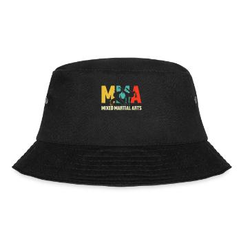 Retro MMA Fighter Grappling Combat Sport Mixed - Bucket Hat - black - Front - Lela (165cm)