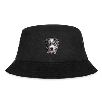 Australischer Schäferhund - Bucket Hat - Schwarz - Vorne - Lela (165cm)