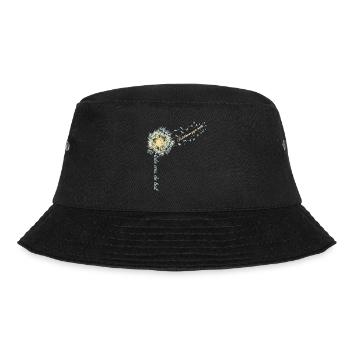 Pusteblumen gegen rechts - Bucket Hat - Schwarz - Vorne - Lela (165cm)
