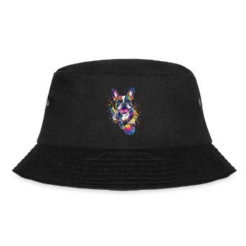 Französische Bulldogge - Bucket Hat - Schwarz - Vorne - Lela (165cm)
