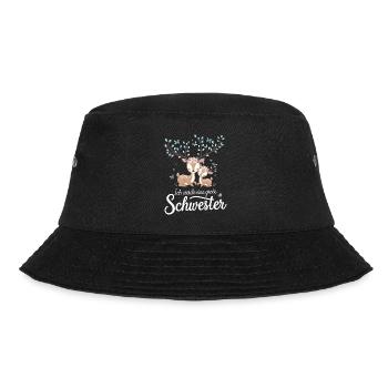Ich werde eine große Schwester Reh Rehe - Bucket Hat - Schwarz - Vorne - Lela (165cm)