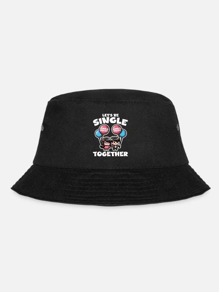 LET'S BE SINGLE TOGETHER - GIFT - Bucket Hat - black