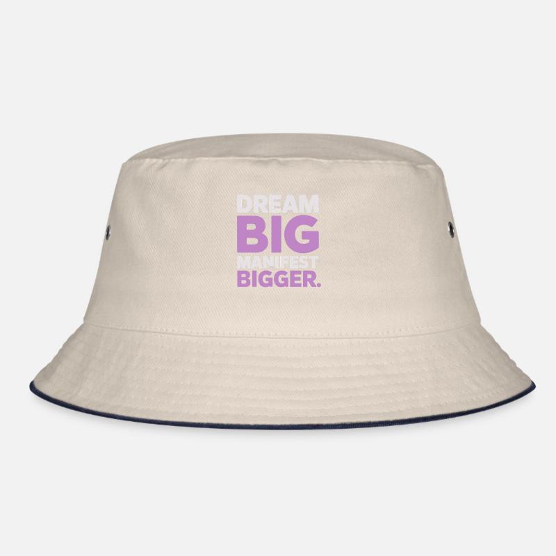 Träume Groß, Manifestiere Größer Zitat Bucket Hat