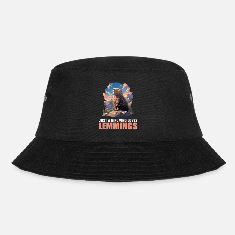 Lemminge Lemming - Bucket Hat - Schwarz