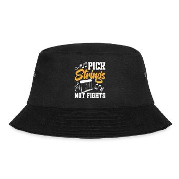 Country Music steelin Pedal Steel Guitarist - Bucket Hat - black - Front - Lela (165cm)