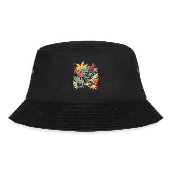 Fahrrad Cartoon Look - Bucket Hat - Schwarz - Vorne - Lela (165cm)