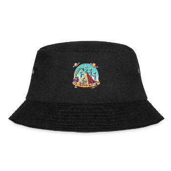Aliens build pyramid - Bucket Hat - black - Front - Lela (165cm)
