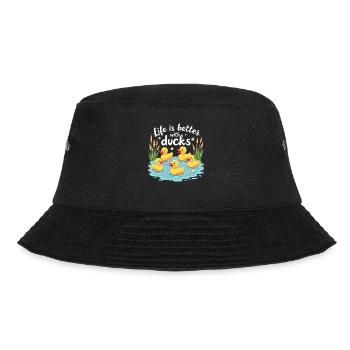 Nutztier-enten-enthusiasten Hinterhof-enten - Bucket Hat - Schwarz - Vorne - Lela (165cm)
