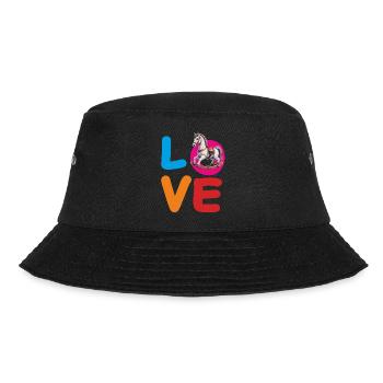 LOVE SCHAUKEL-PFERD - Bucket Hat - Schwarz - Vorne - Lela (165cm)