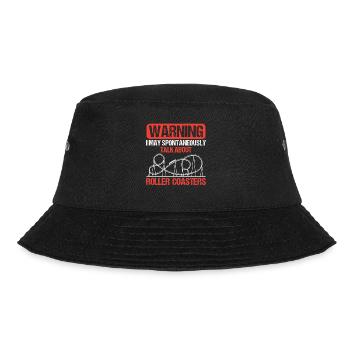 Achterbahnstrecke Achterbahnliebhaber Völker - Bucket Hat - Schwarz - Vorne - Lela (165cm)