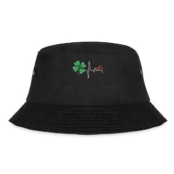 Shamrock Heartbeat Saint-Patrick Amour Femmes - Bob - noir - Devant - Lela (165cm)