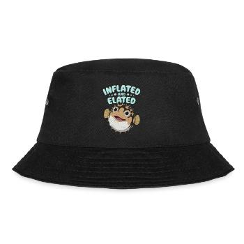 Puffer fish marine life enthusiast Quirky - Bucket Hat - black - Front - Lela (165cm)