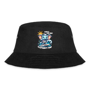 Elephant surfer - Bucket Hat - black - Front - Lela (165cm)