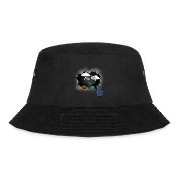 Snowdrop Flower Snail Snails - Bucket Hat - black - Front - Lela (165cm)