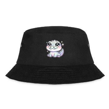 Super Cute Kawaii Baby Crocodile - Bucket Hat - Schwarz - Vorne - Lela (165cm)