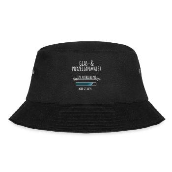Glas- und Porzellanmaler Ausbildung Beruf Geschenk - Bucket Hat - Schwarz - Vorne - Lela (165cm)