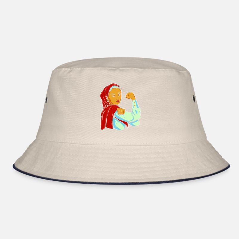 Frau mit Kopftuch Bucket Hat
