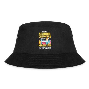 School Custodian Not A Magician Funny Maid - Bucket Hat - black - Front - Lela (165cm)