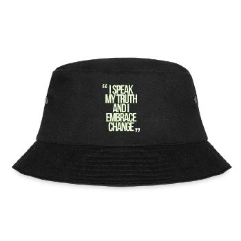 Gemini Quote: I speak my truth and - Bucket Hat - black - Front - Lela (165cm)