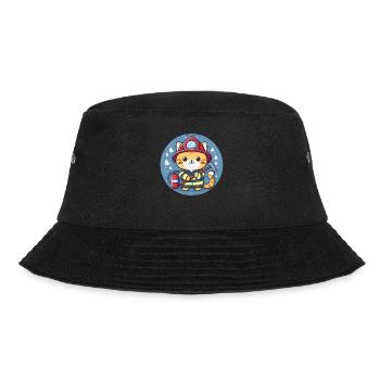 Firefighter Cat - Bucket Hat - black - Front - Lela (165cm)