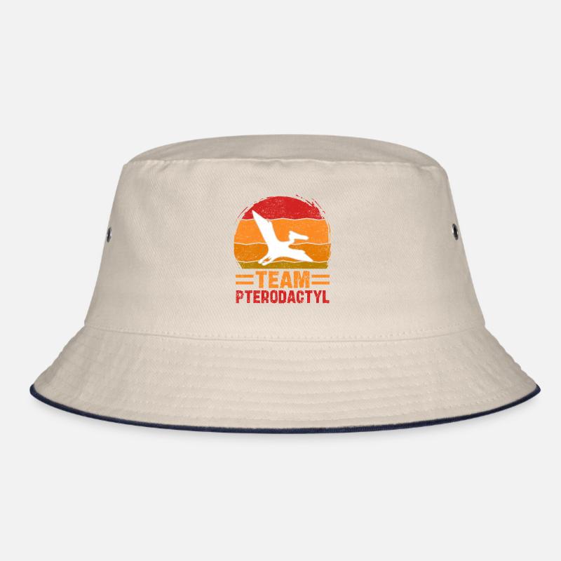 Team Pterodactyl Dinosaur Retro Design Bucket Hat