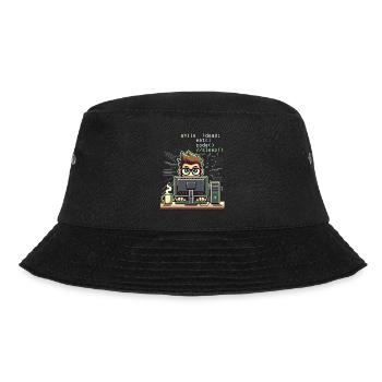 Programmierer Computercodierungssoftwareentwickler - Bucket Hat - Schwarz - Vorne - Lela (165cm)
