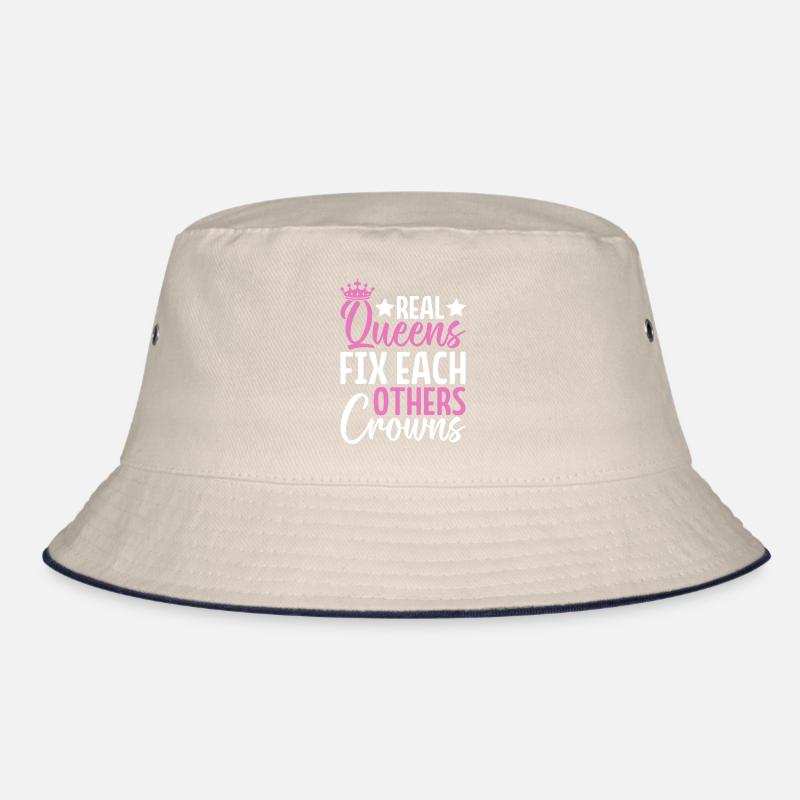 Real Queens Fix Each Others Crowns Glitz Glam Bucket Hat
