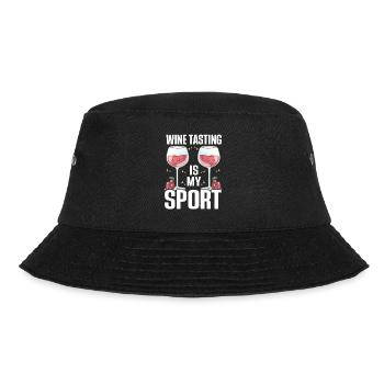 Wine Tasting Funny Wine Lover - Bucket Hat - Schwarz - Vorne - Lela (165cm)