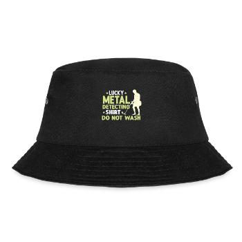Metal Detector Shirt for Men Lucky Metal Detecting - Bucket Hat - Schwarz - Vorne - Lela (165cm)