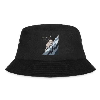 Gemütlicher Steinbock Faultier Klettert Berg - Bucket Hat - Schwarz - Vorne - Lela (165cm)
