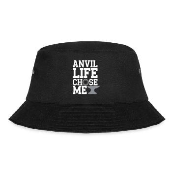 Blacksmithing Viking Warrior Norse Forge Metalwork - Bucket Hat - Schwarz - Vorne - Lela (165cm)