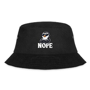 Penguine Vogelliebhaber Penguin -Enthusiast - Bucket Hat - Schwarz - Vorne - Lela (165cm)
