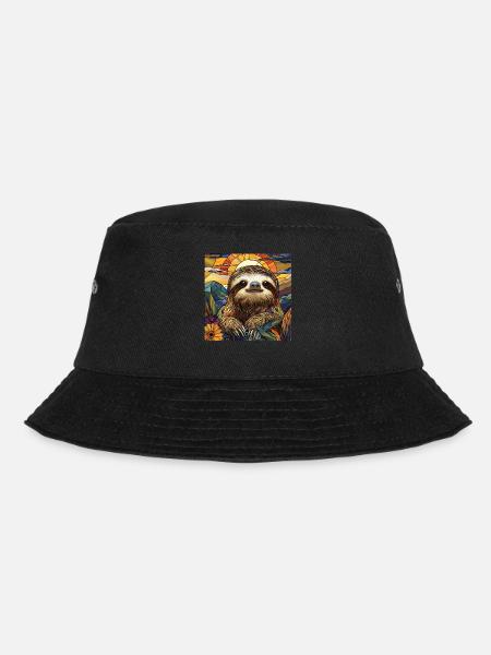 Faultier - Bucket Hat - Schwarz