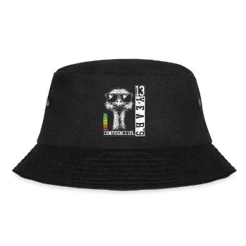 Strauß Vogel Sonnenbrille 13 Jahre Geburtstag - Bucket Hat - Schwarz - Vorne - Lela (165cm)