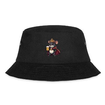 Mouse Beer Funny - Bucket Hat - black - Front - Lela (165cm)