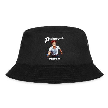 PETANQUE POWER - Bucket Hat - Schwarz - Vorne - Lela (165cm)
