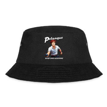 PETANQUE WIRF UND GEWINNE - Bucket Hat - Schwarz - Vorne - Lela (165cm)