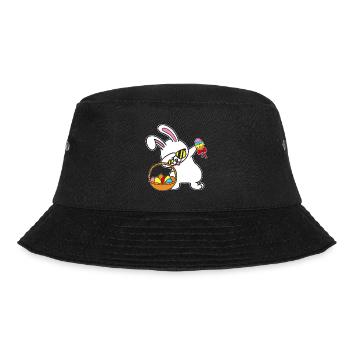 Dabbing Osterhase Ostern Hase Kanninchen Geschenk - Bucket Hat - Schwarz - Vorne - Lela (165cm)
