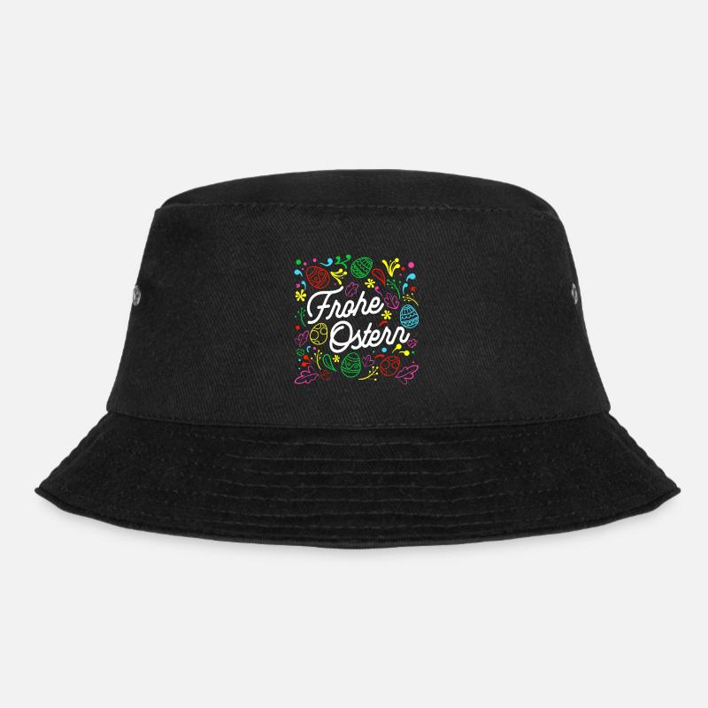 Frohe Ostern Geschenk Oster Spruch Ostern - Bucket Hat - Schwarz
