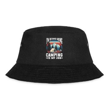 Camping Campfire Camper - Bucket Hat - Schwarz - Vorne - Lela (165cm)