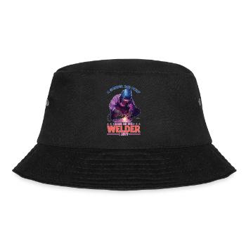 A Grinder And Paint Make Me The Welder I Ain't - Bucket Hat - Schwarz - Vorne - Lela (165cm)